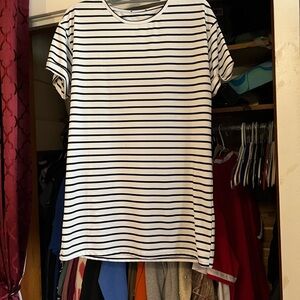 Striped Black and White Women's Top